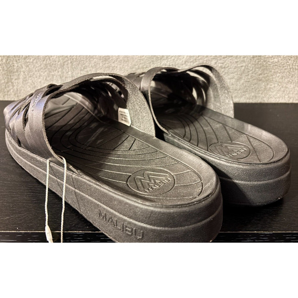 MALIBU SANDALS Zuma EVO Vegan Leather Black Men's Size 13 Sandals - Picture 8 of 9